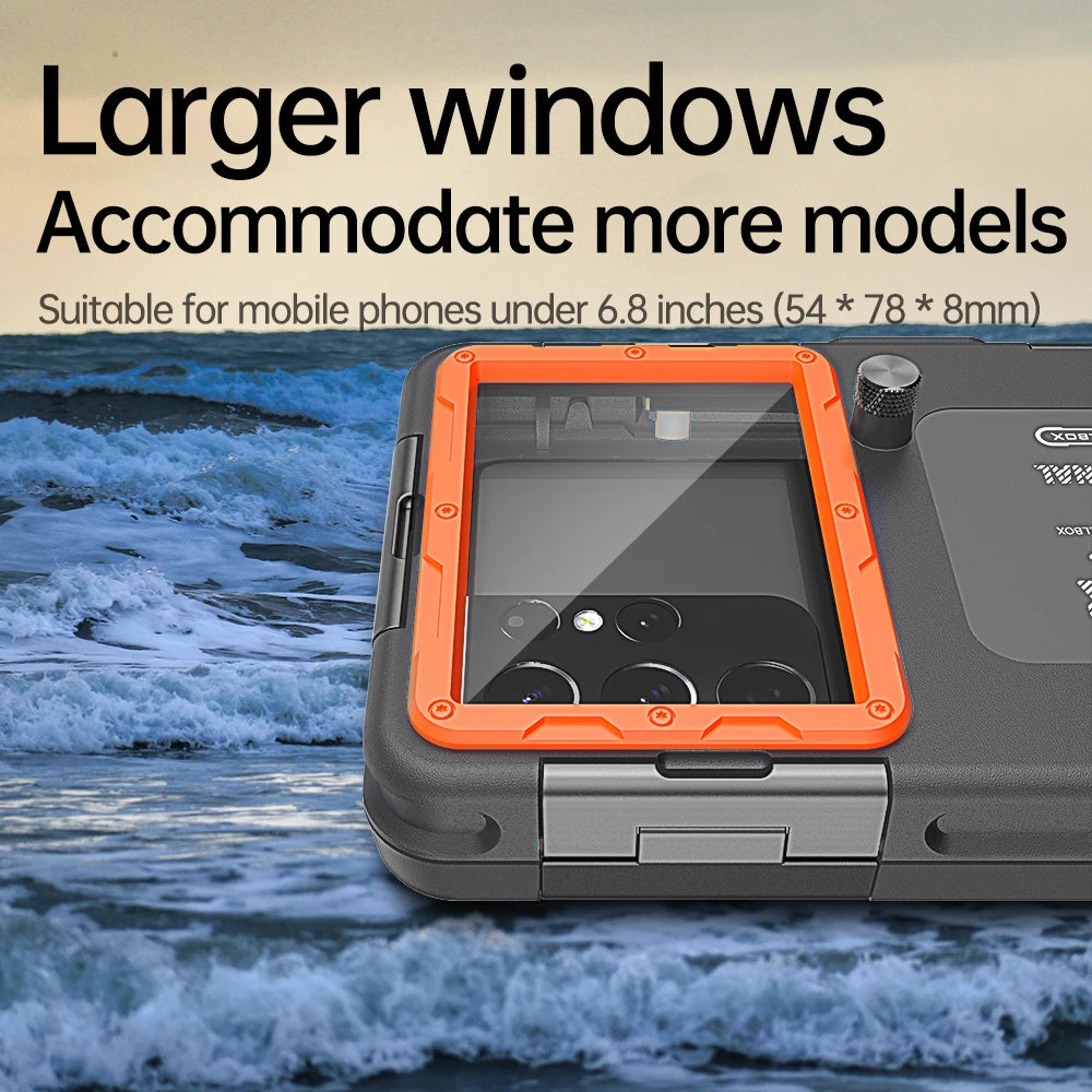 Dive Deep with Confidence: 15M Waterproof Professional Diving Phone Case for iPhone & Samsung S24/S23 Ultra!