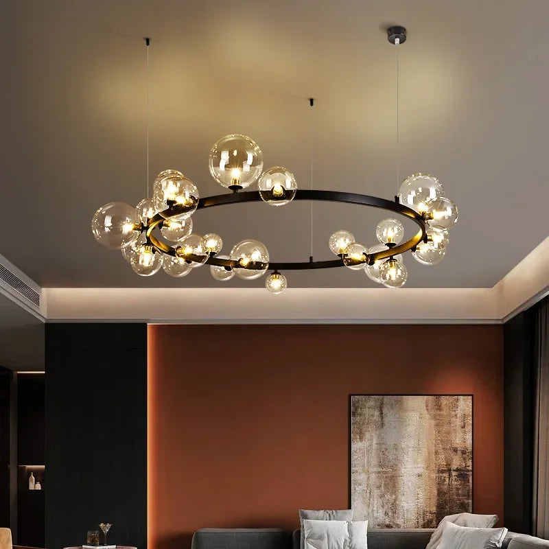 Luxury Glass Bubble Chandelier Perfect for Kitchen & Dining