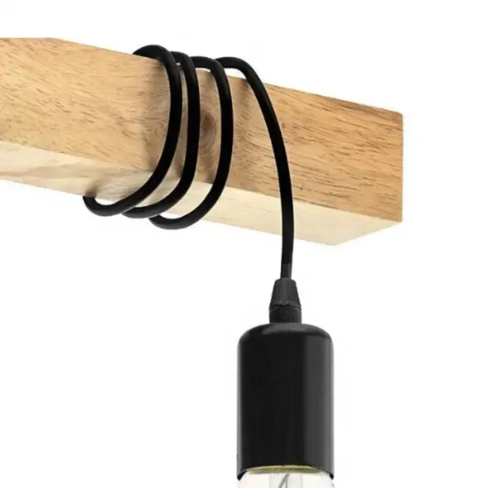 Rustic Winding Wood Chandelier for Bedroom, Dining & Living Rooms