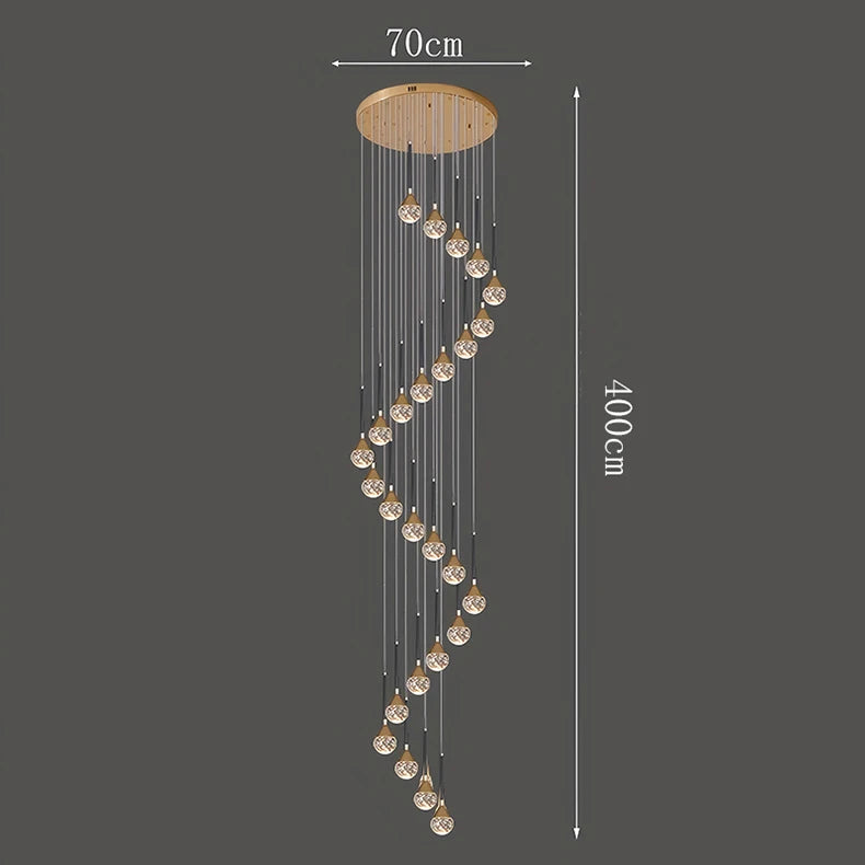 Nordic Crystal Pendant Lamp With Modern Hanging Light Chandelier for Dining & Living Room