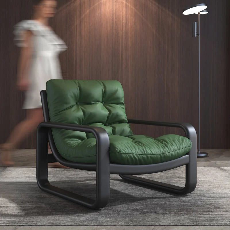 Luxury Designer Armchair Refined Scandinavian Wooden Chair for Contemporary Living Rooms