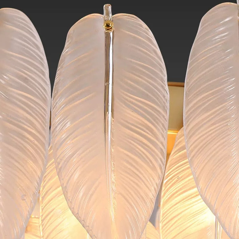 Sleek LED Chandeliers: Nordic Feather Pendant for Dining & Living - Modern Lighting