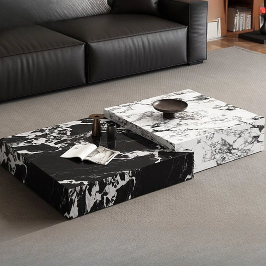 Unique Italian Coffee Table – Rock Slab Light Luxury Design for Contemporary Homes