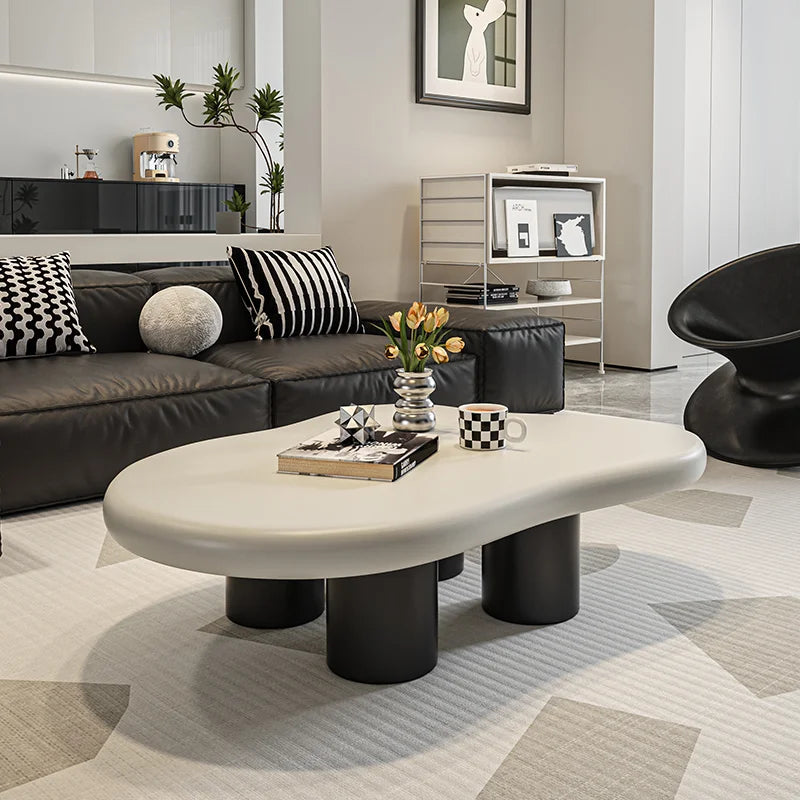 Stylish Cloud Coffee Table – Modern Cream Dining & Living Room Accent Table