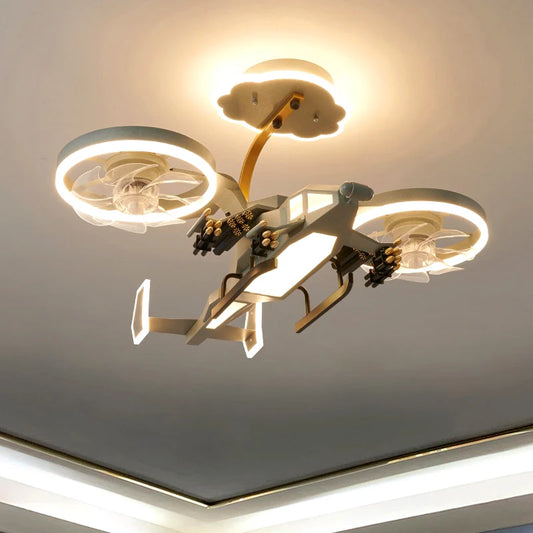 Cool & Creative! Kids’ Plane Ceiling Fan Lamp with LED Lights for Children’s Rooms