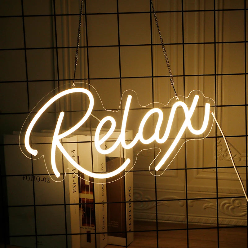 Chill Vibes Only: Relax LED Neon Sign for Your Space!