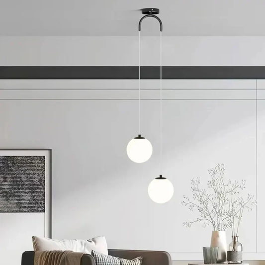 Long Glass Ball Chandelier for Dining Tables & More