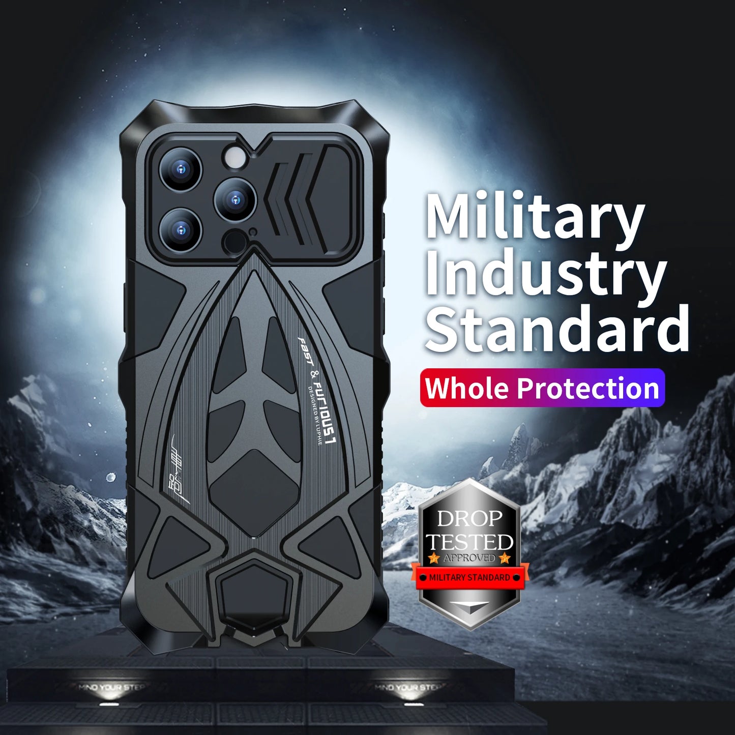 Premium Shockproof Armor Metal Case for iPhone 15/14/13 Pro Max & Samsung S22Ultra/S23Ultra - All-Inclusive Cover