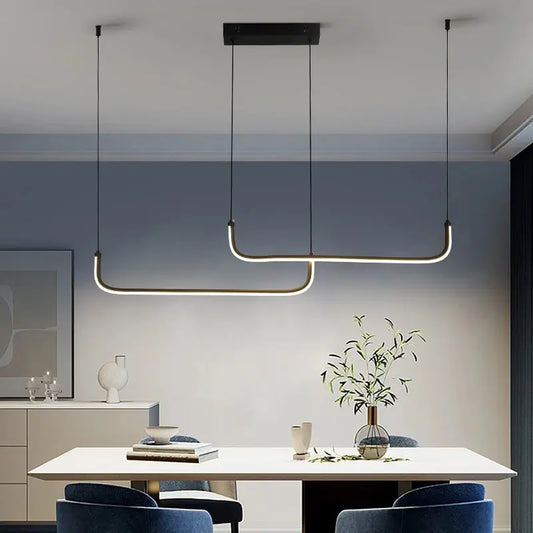Modern Aluminum LED Chandelier Elegant Pendant Lamp for Dining & Living Rooms