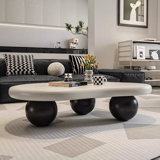 Stylish Cloud Coffee Table – Modern Cream Dining & Living Room Accent Table