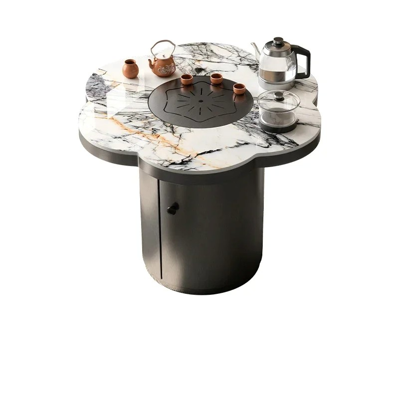 Italian Minimalist Slate Tea Table for Modern Homes & Apartments