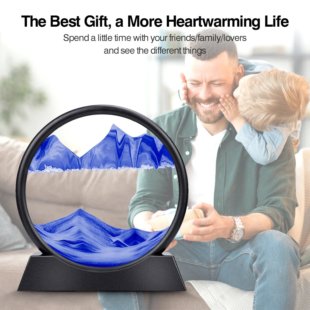 Enchanting Moving Sand Art: 3D Hourglass Deep Sea Sandscape for Stunning Home Decor!