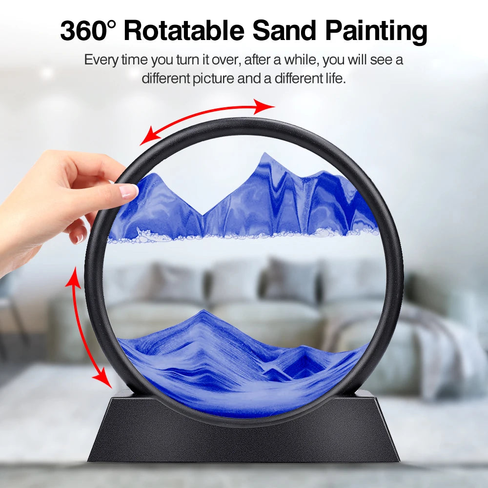Enchanting Moving Sand Art: 3D Hourglass Deep Sea Sandscape for Stunning Home Decor!
