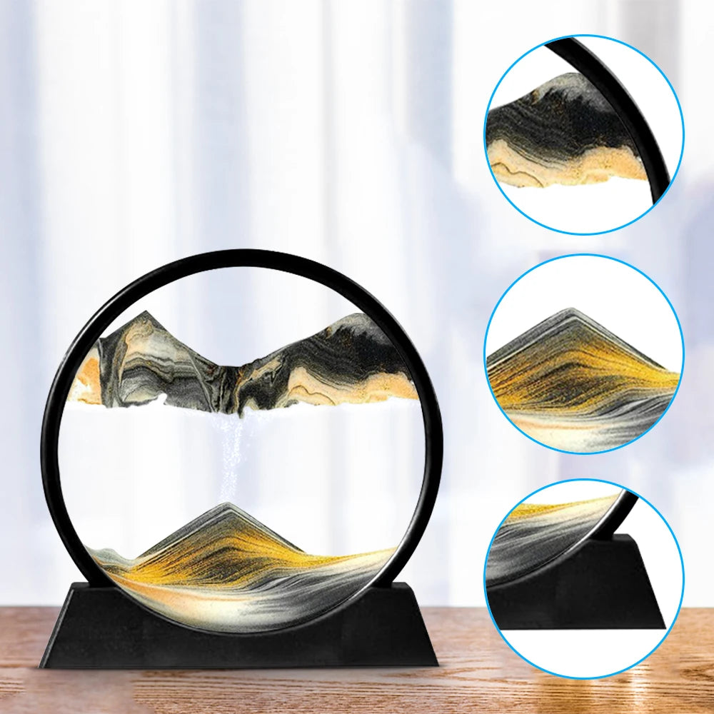 Enchanting Moving Sand Art: 3D Hourglass Deep Sea Sandscape for Stunning Home Decor!