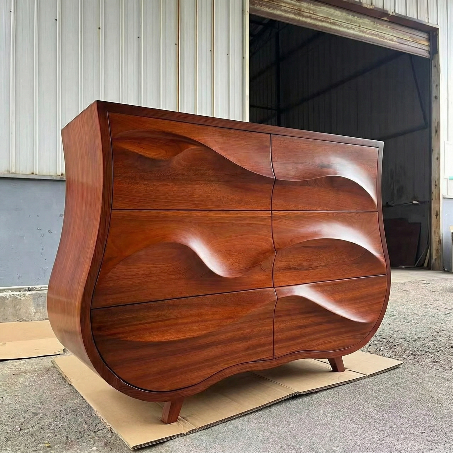 Premium Black Walnut Sideboard  Nordic  Design  Table  Perfect for Living Rooms & Dining Spaces