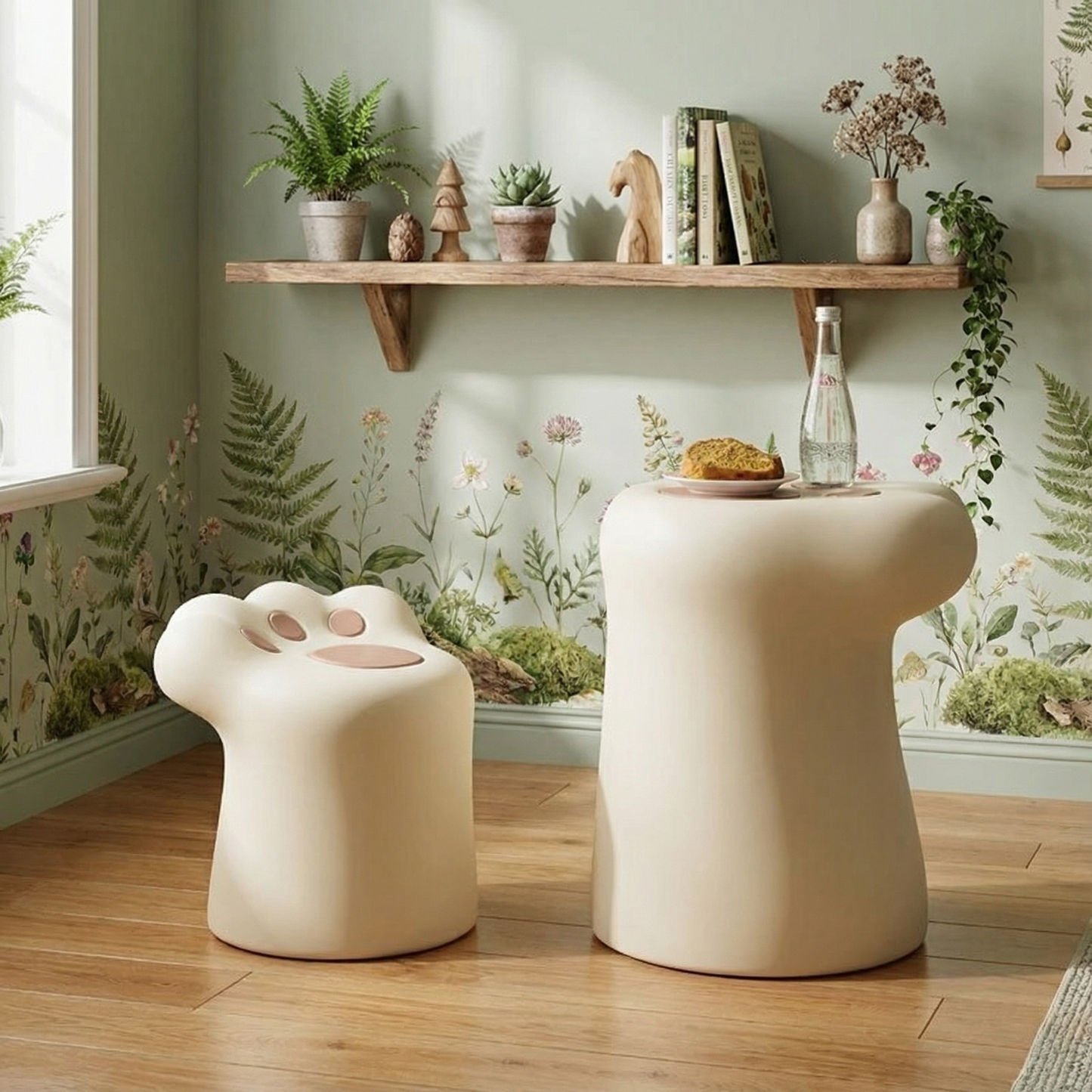 Cute Cat Paw Coffee Table for Bedroom & Living Room