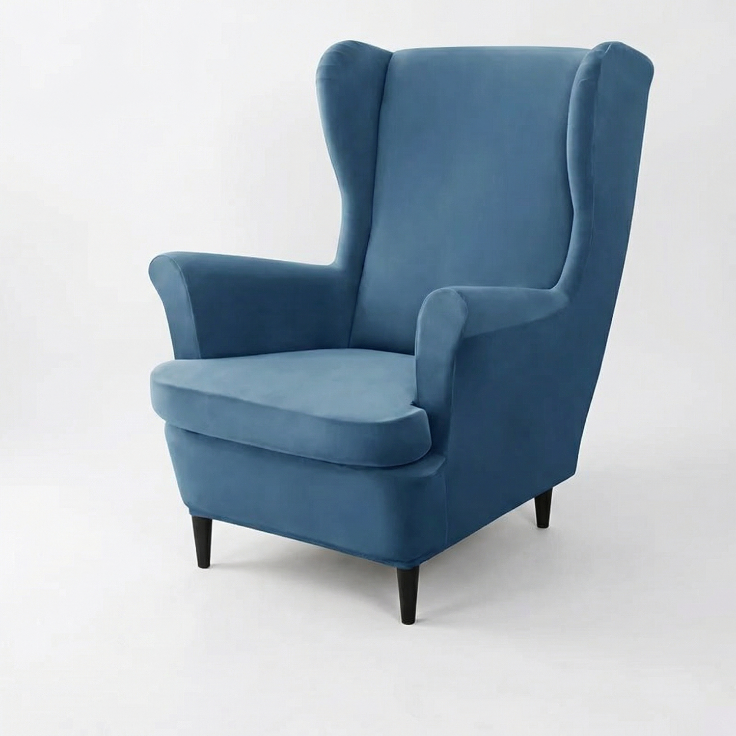 Premium  Velvet Wingback Armchair & Seat Cushion Cover for Home Décor