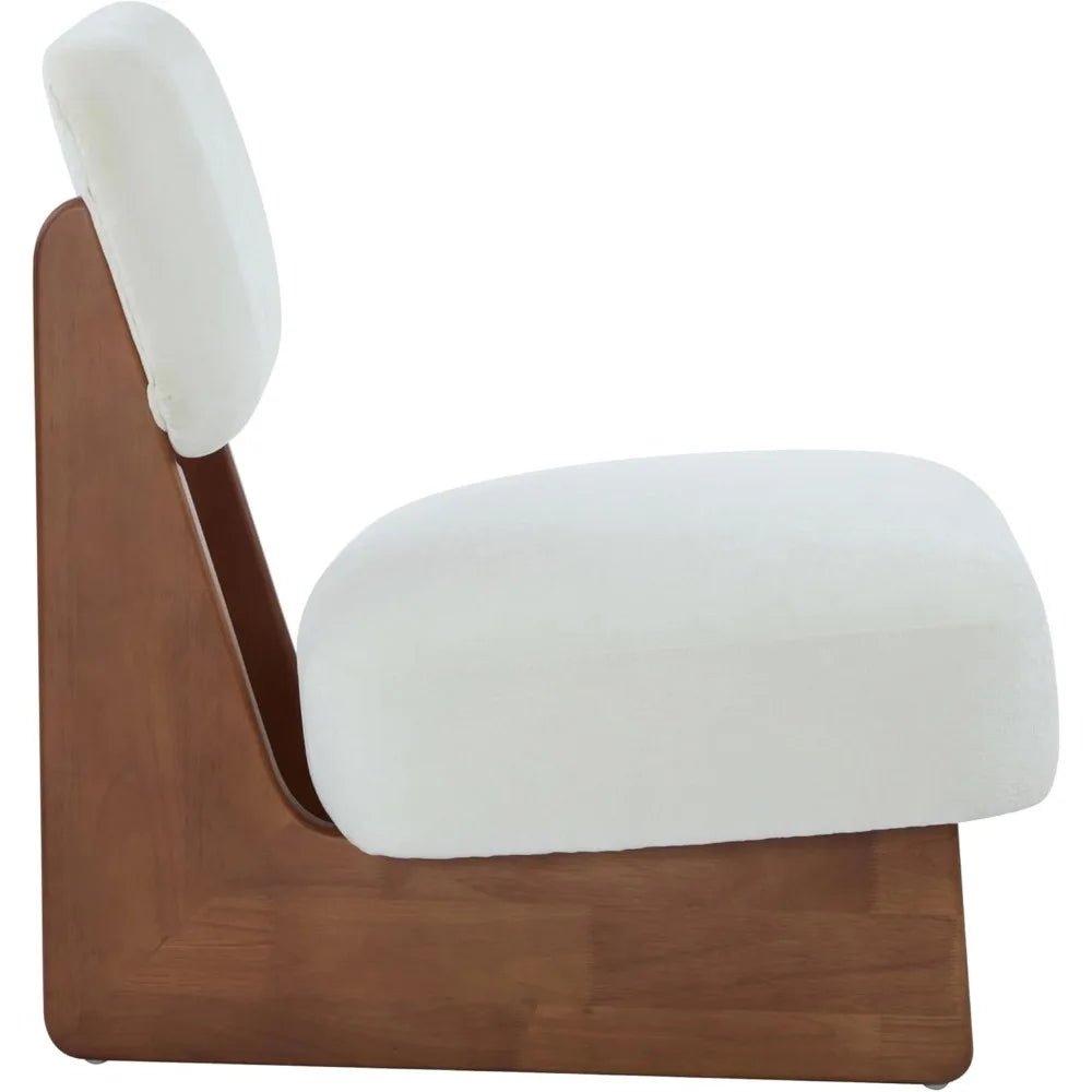 Armless Lounge Chairs (Set of 2) with Comfy Fabric Design Perfect for Reading or Relaxing