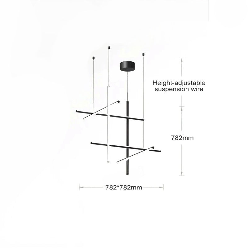 Luxury Italian Tube Gold LED Chandelier Pendant Light for Villas, Kitchens & Bars