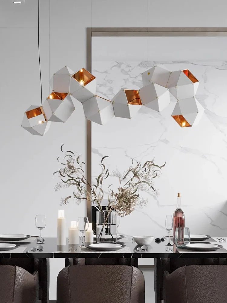 Ceiling Chandelier Stainless Steel Modern Hanging Lamp for Dining & Living Spaces