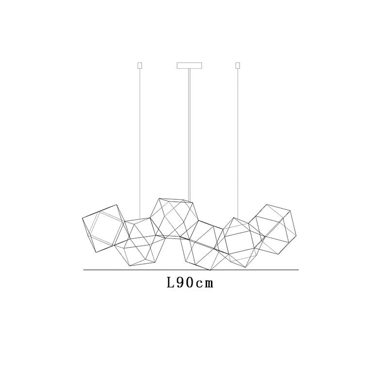 Ceiling Chandelier Stainless Steel Modern Hanging Lamp for Dining & Living Spaces