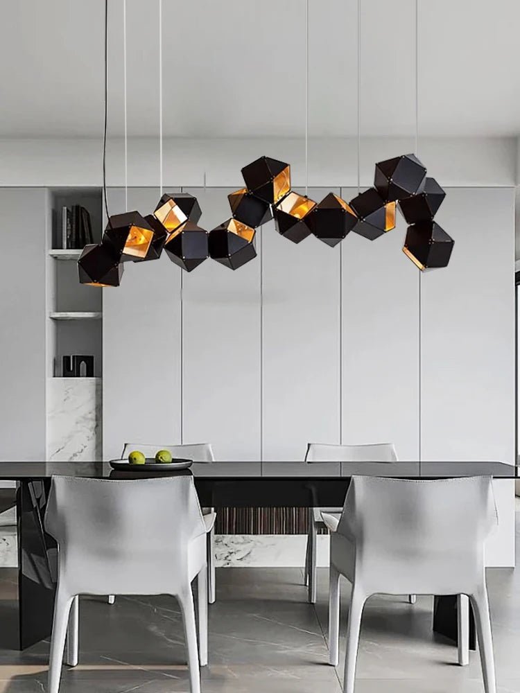 Ceiling Chandelier Stainless Steel Modern Hanging Lamp for Dining & Living Spaces