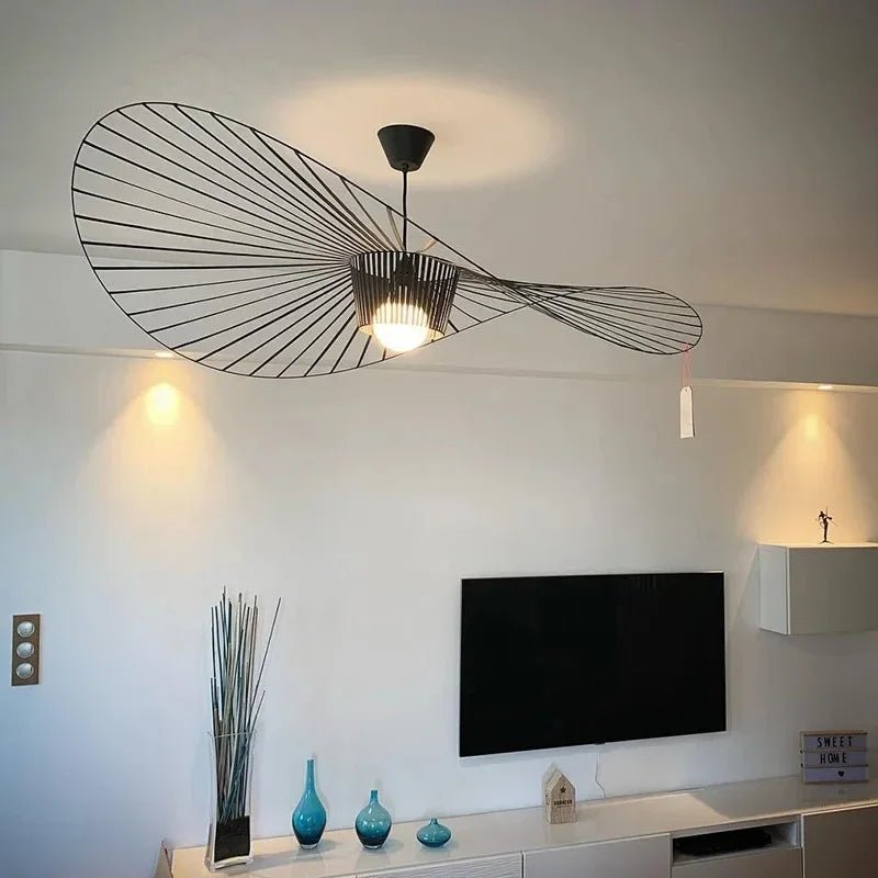 Creative Straw Hat LED Pendant Light Modern Chandelier for Living Room, Bedroom & Restaurant