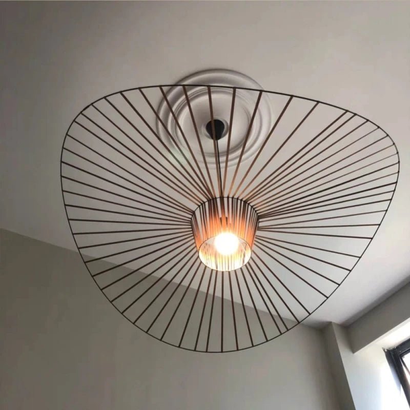 Creative Straw Hat LED Pendant Light Modern Chandelier for Living Room, Bedroom & Restaurant