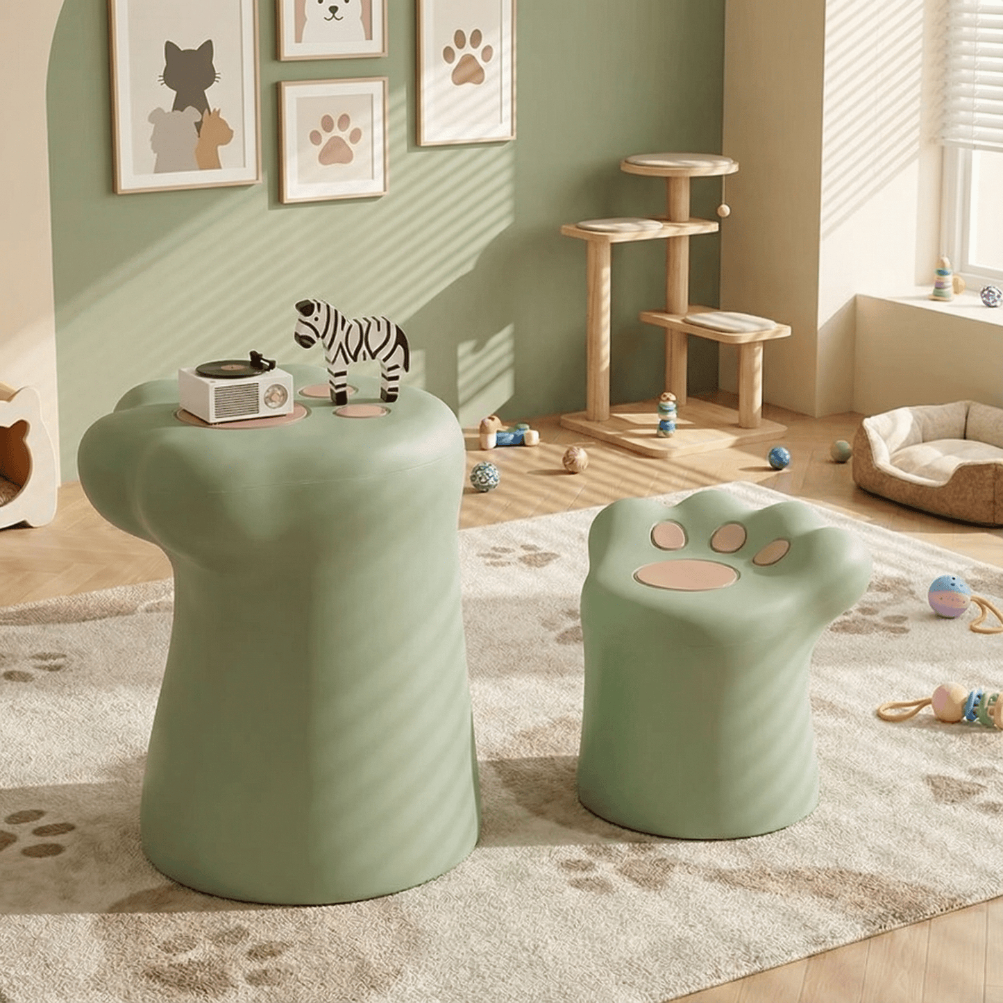 Cute Cat Paw Coffee Table for Bedroom & Living Room