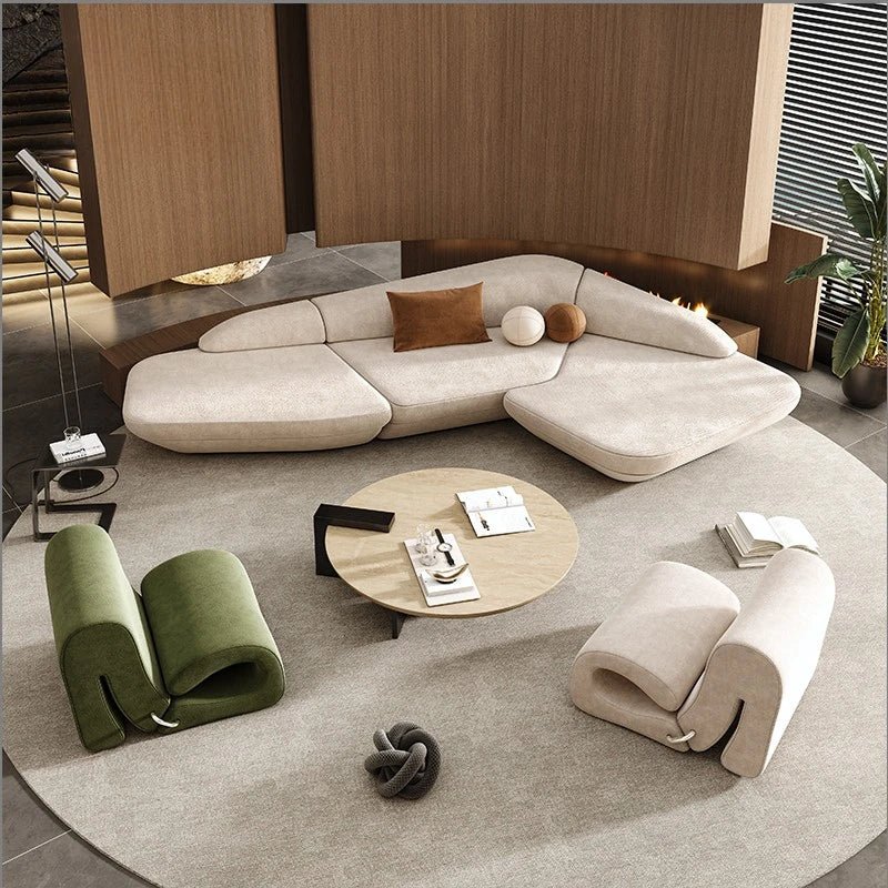 Cute Modern Curved Sofa for Leisure Rooms & Reception Areas