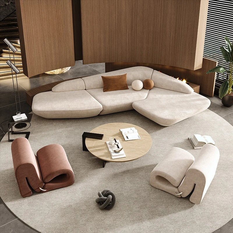 Cute Modern Curved Sofa for Leisure Rooms & Reception Areas