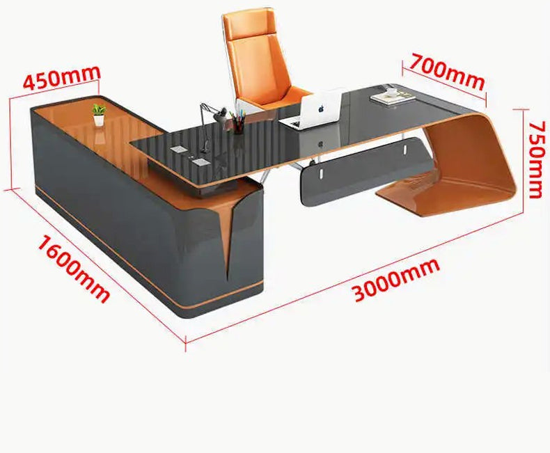 Premium Light Luxury Office Desk Spacious L-Shaped Executive Table for Home & Corporate Offices