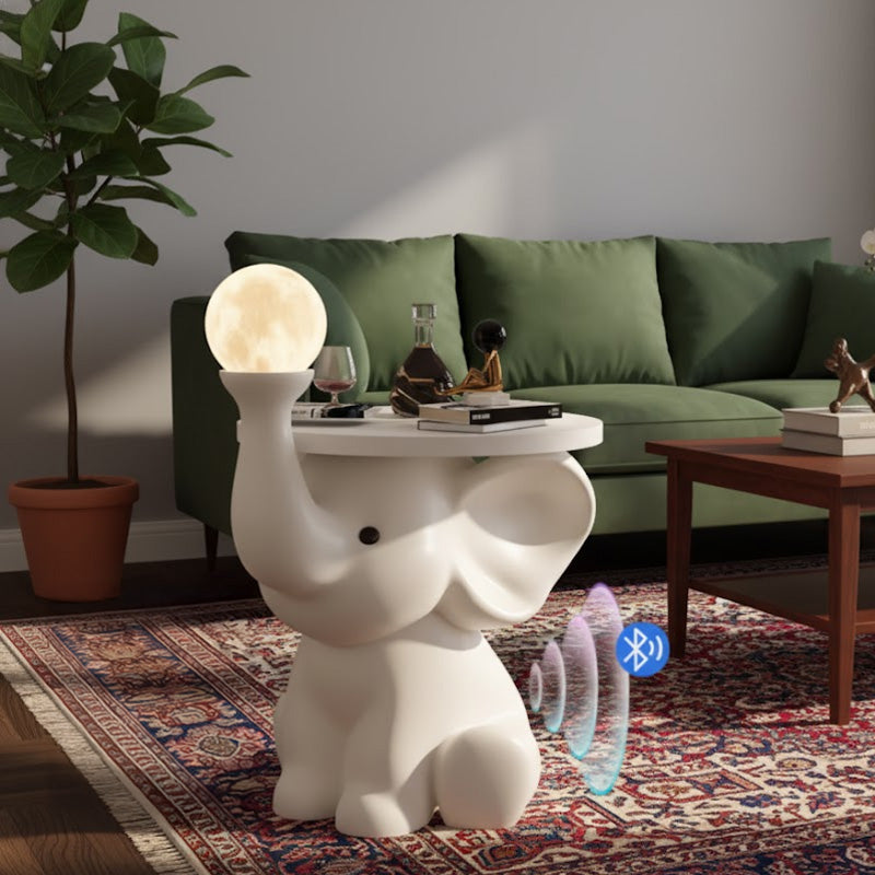 Luxury Elephant Moon Lamp Minimal Round Table
