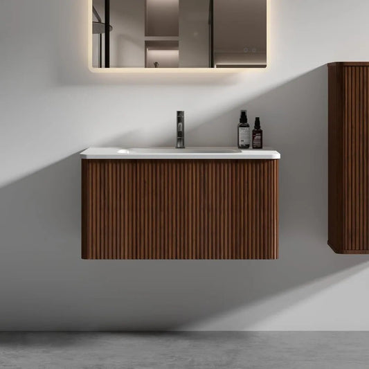 Floating Bathroom Vanity With Large Sink & Deep Storage Drawers for Modern Bathroom