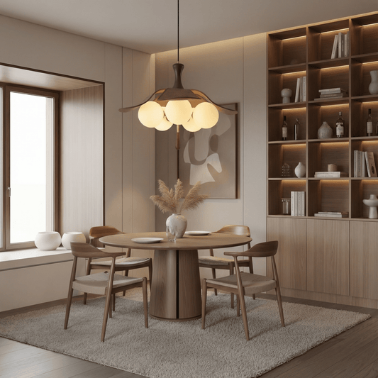 French Retro Fabric Pendant Light Light for Living Room & Bedroom