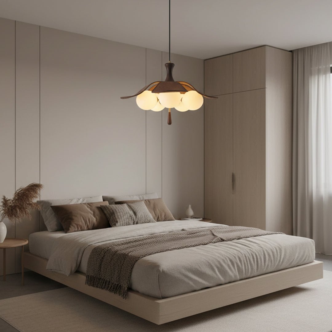 French Retro Fabric Pendant Light Light for Living Room & Bedroom