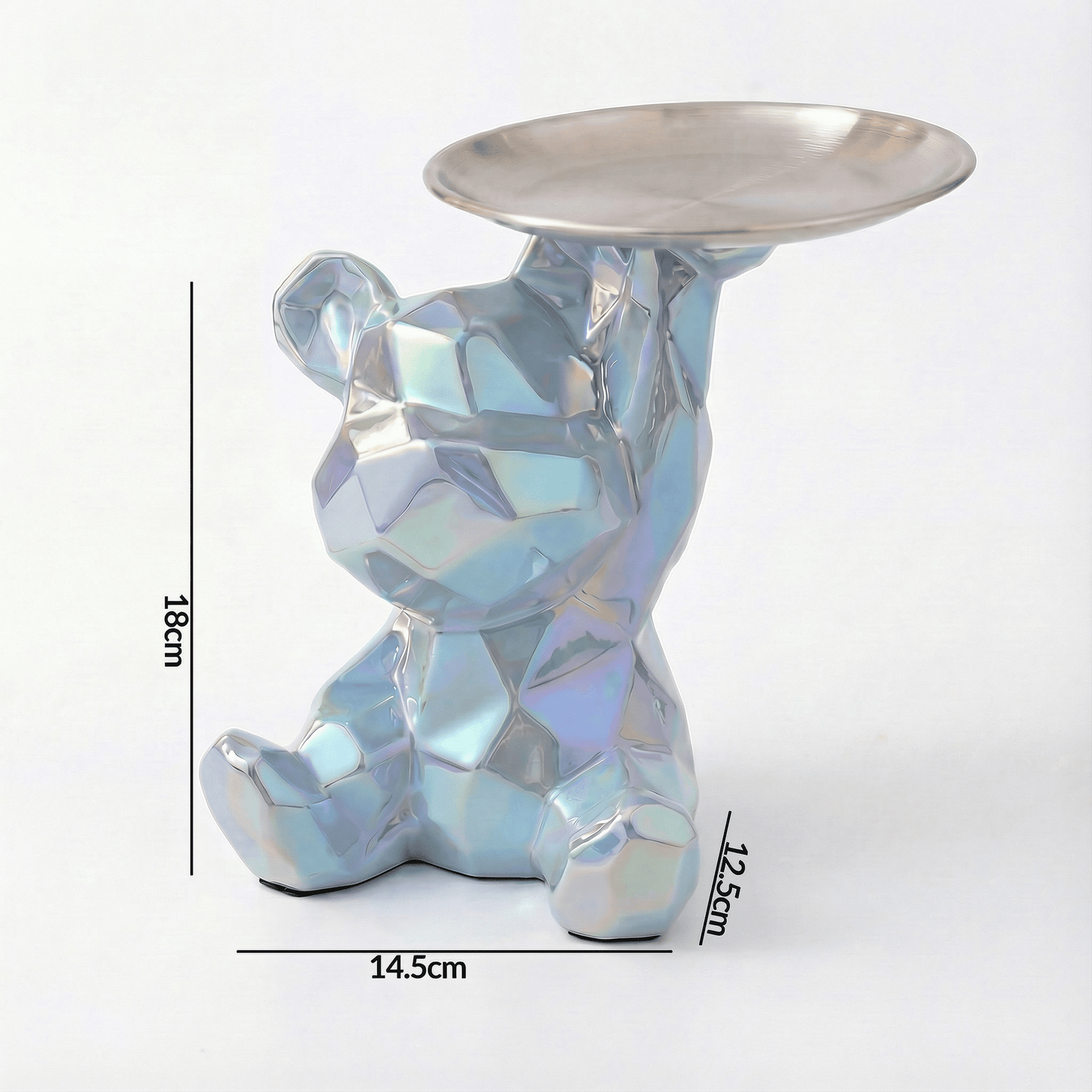 Geometric Bear Tray Statue with Smart Storage Perfect for Living Rooms & Any Space