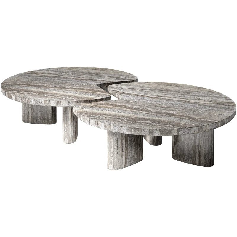 Geometric Marble Coffee Table Set for Modern Living Rooms