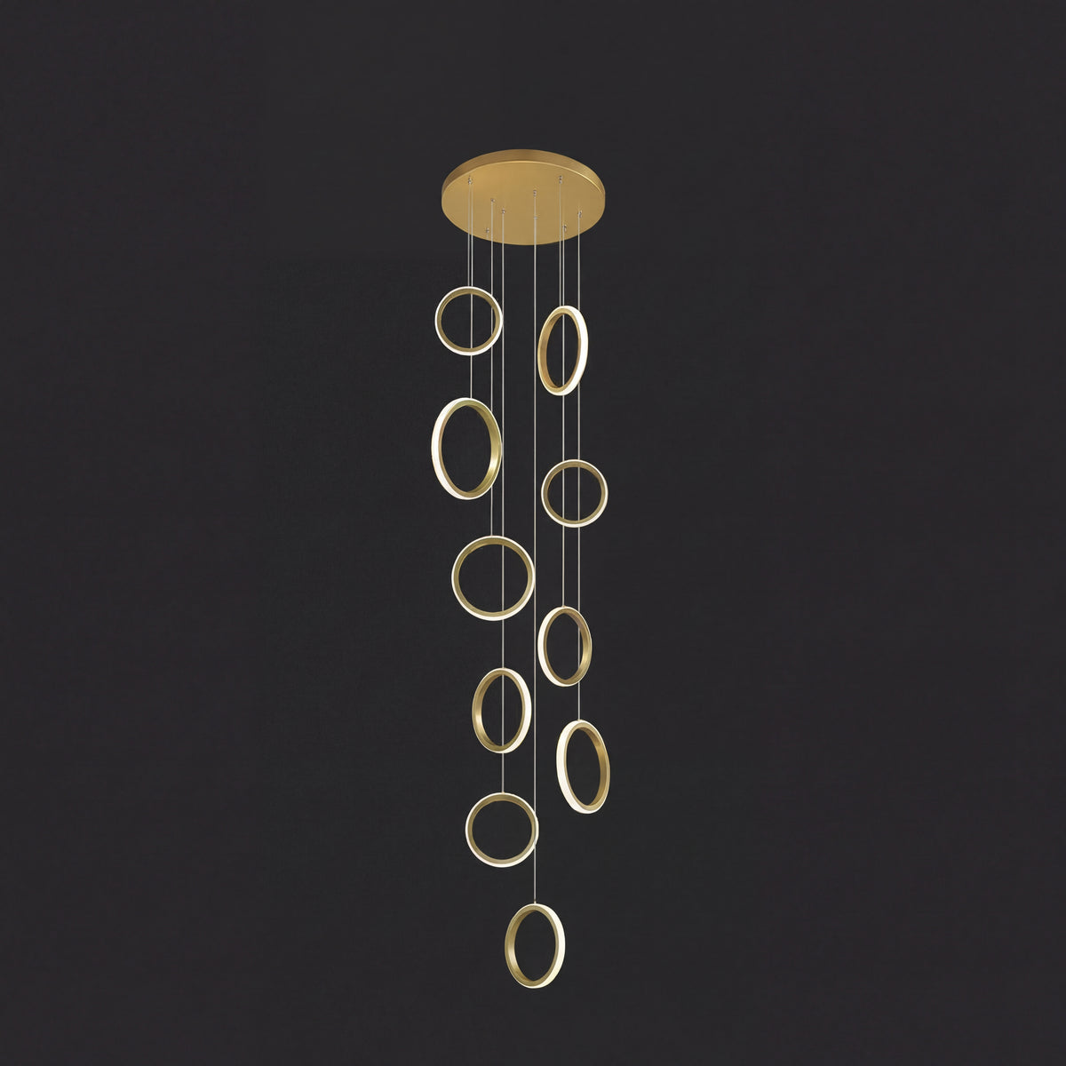 Luxury Chic Circular Pendant Lamp for Staircase