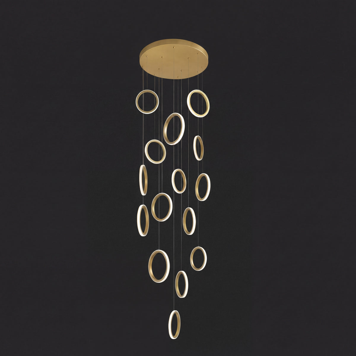 Luxury Chic Circular Pendant Lamp for Staircase