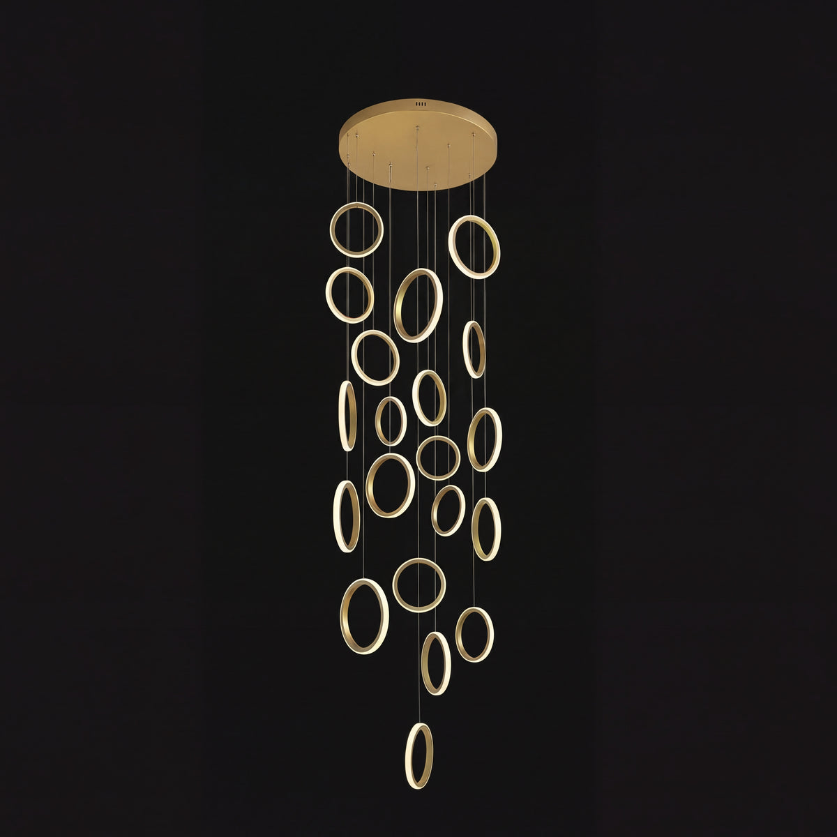 Luxury Chic Circular Pendant Lamp for Staircase