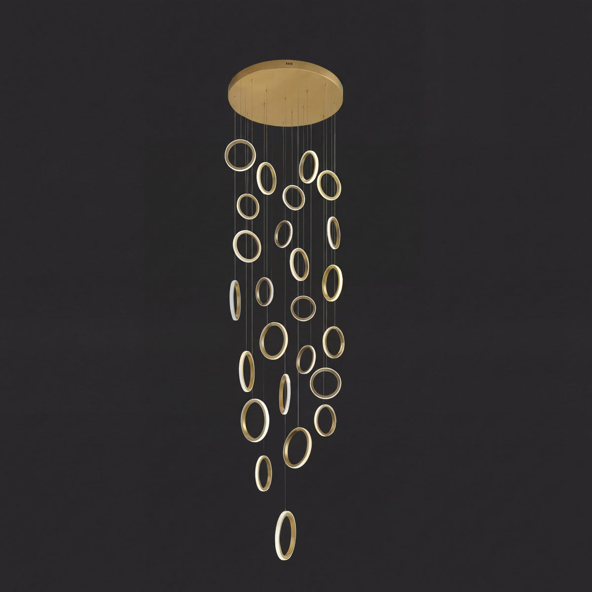 Luxury Chic Circular Pendant Lamp for Staircase