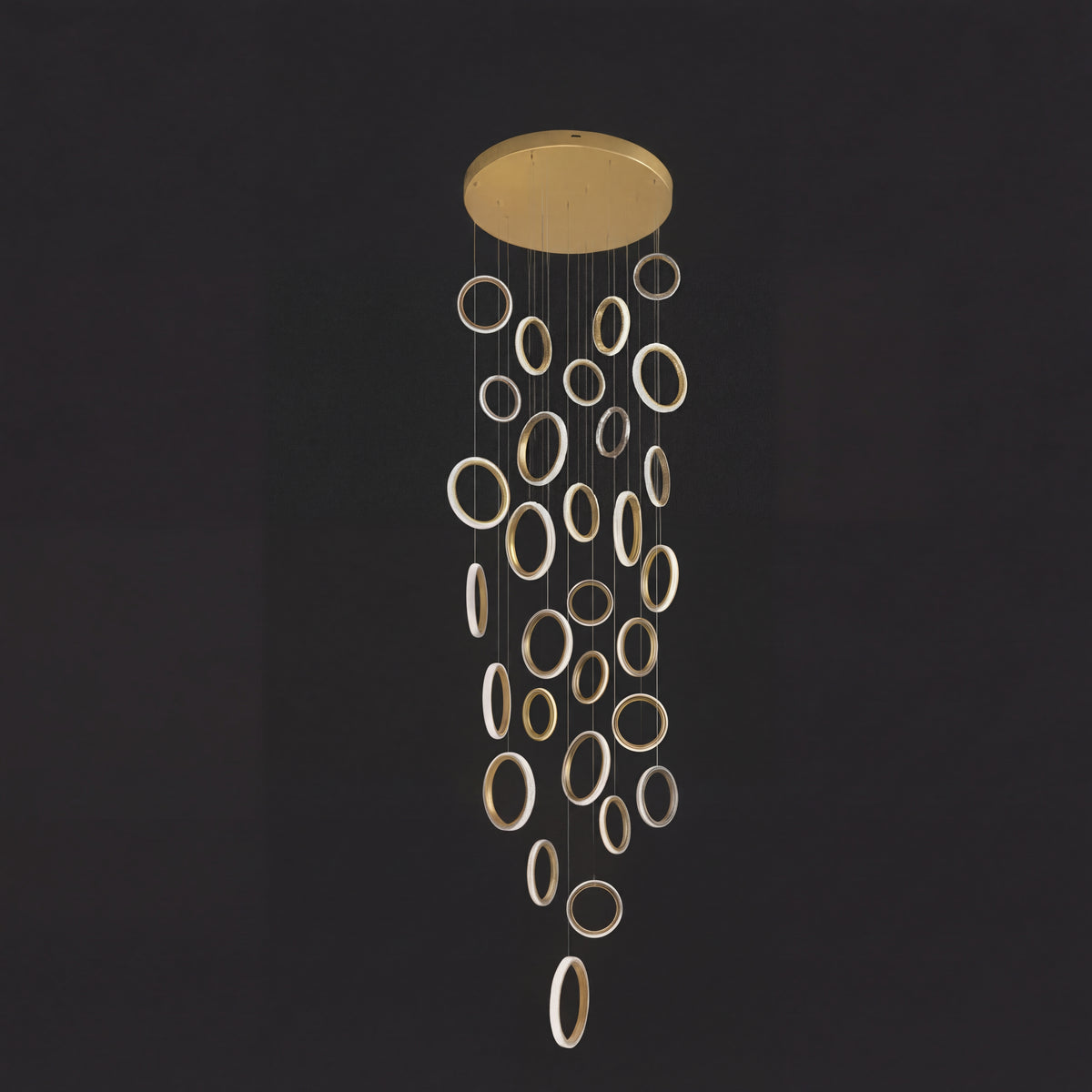 Luxury Chic Circular Pendant Lamp for Staircase