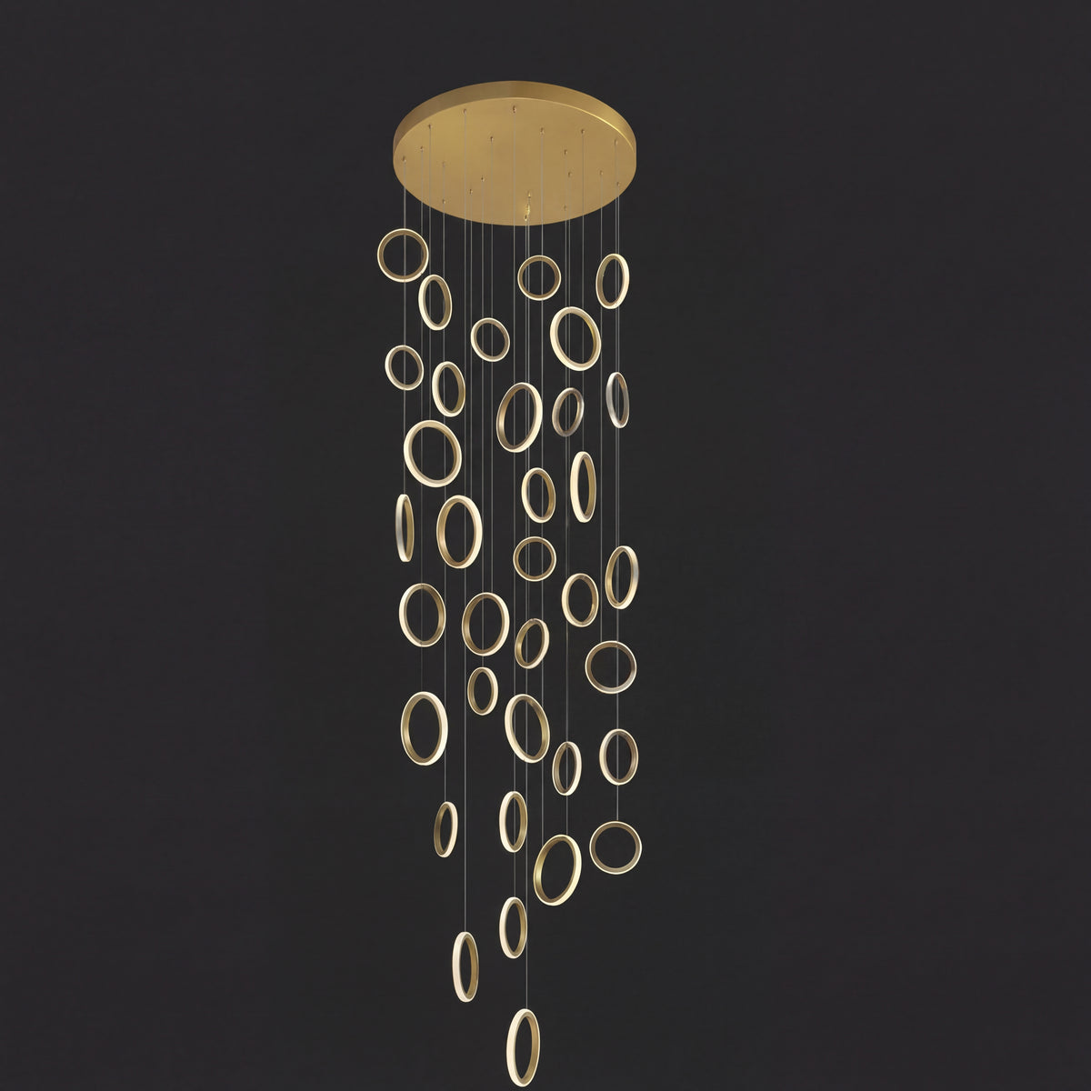 Luxury Chic Circular Pendant Lamp for Staircase