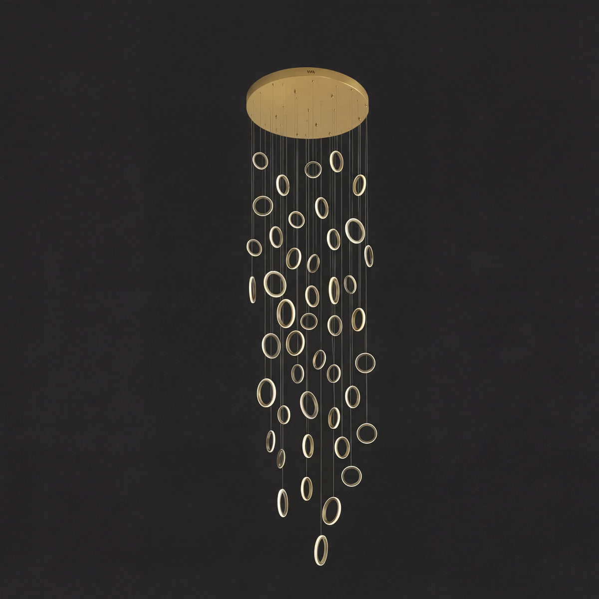 Luxury Chic Circular Pendant Lamp for Staircase