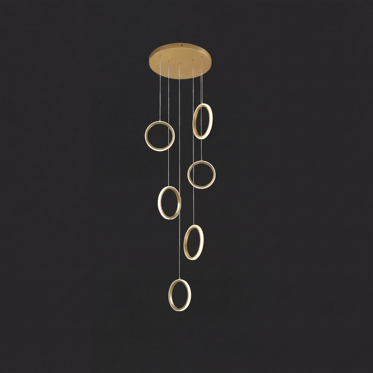 Luxury Chic Circular Pendant Lamp for Staircase