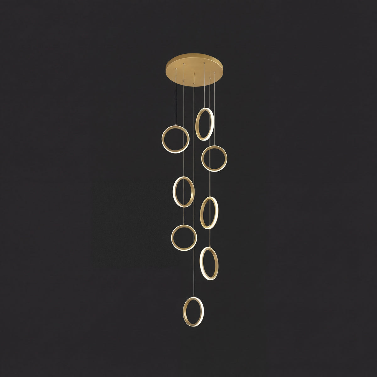 Luxury Chic Circular Pendant Lamp for Staircase