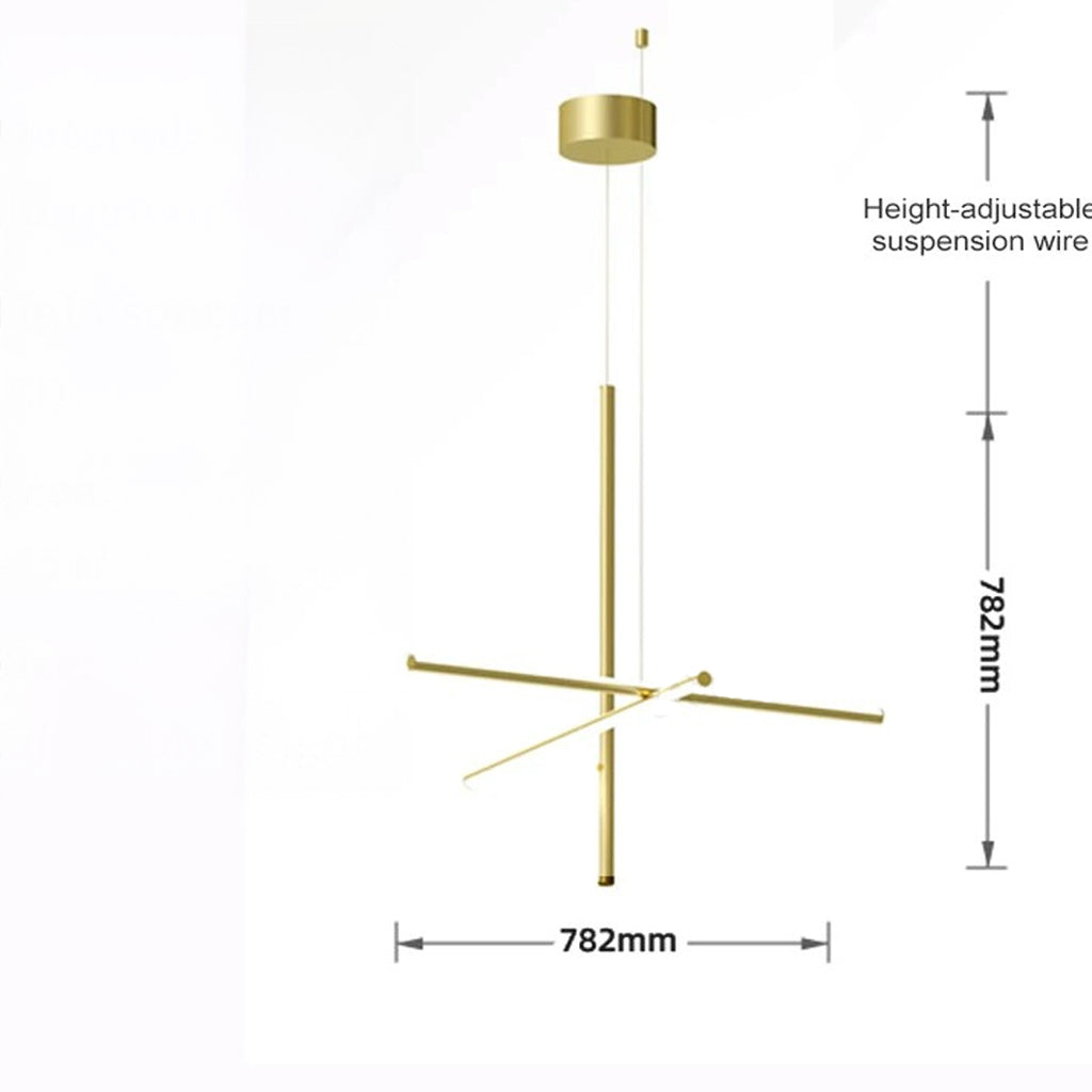 Luxury Italian Tube Gold LED Chandelier Pendant Light for Villas, Kitchens & Bars