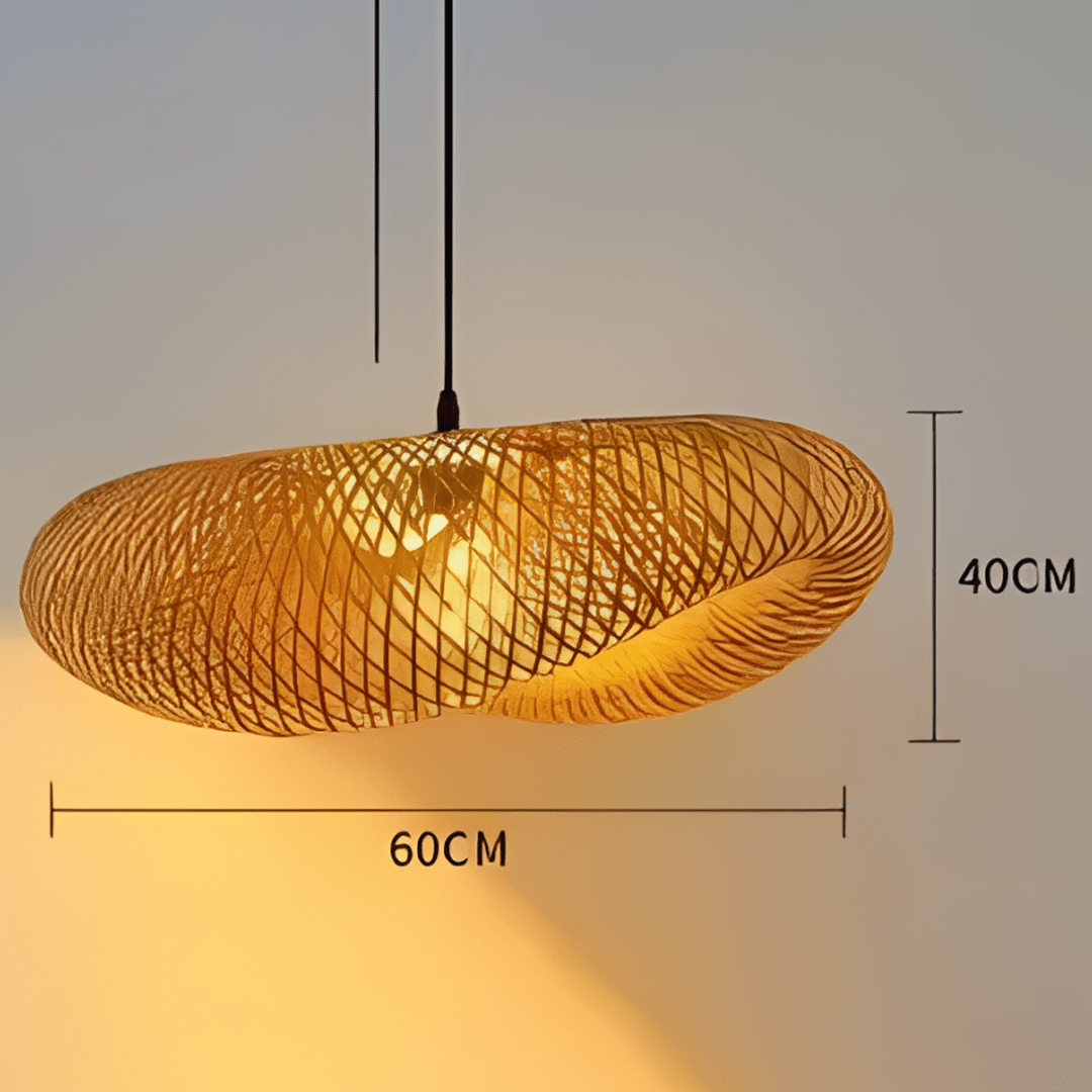 Handmade Bamboo Chandelier 40–80cm Hanging Lamp for Dining & Living Rooms