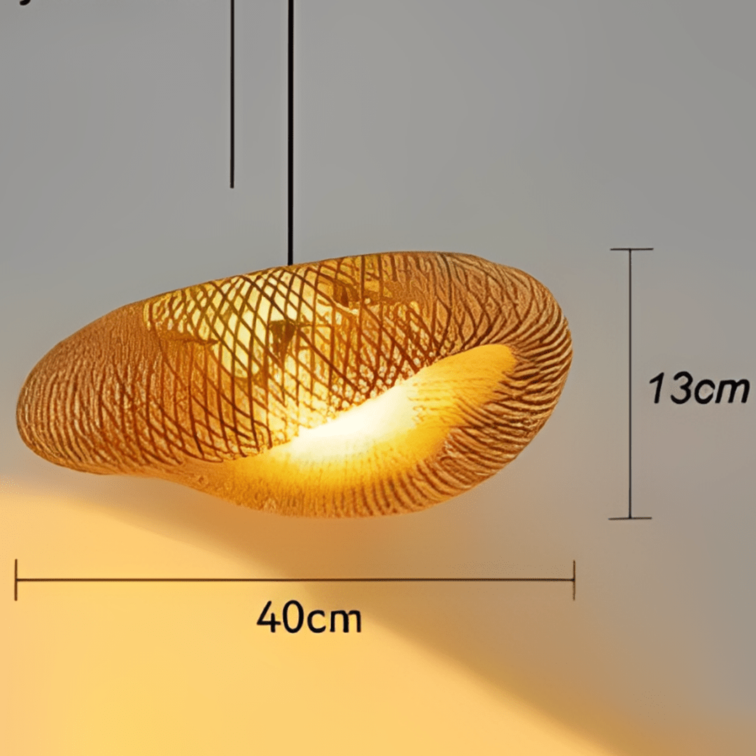 Handmade Bamboo Chandelier 40–80cm Hanging Lamp for Dining & Living Rooms